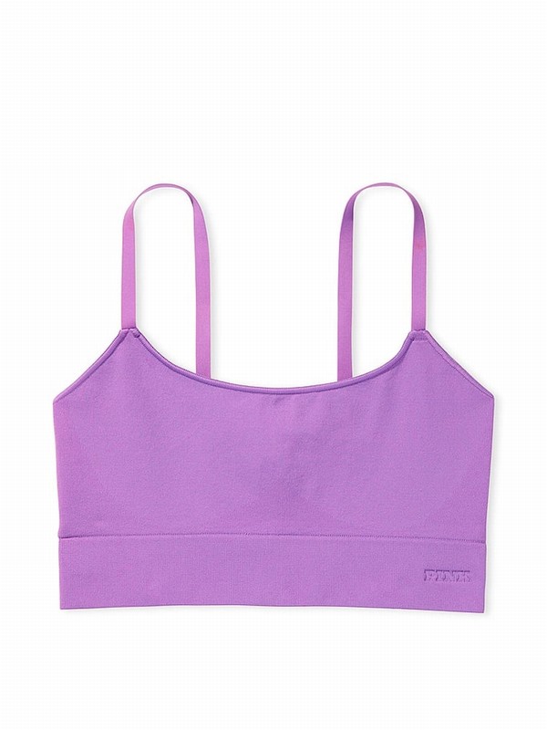 Purple Victoria Secret Glazed Violet Sports Bra | NIVXJ8563
