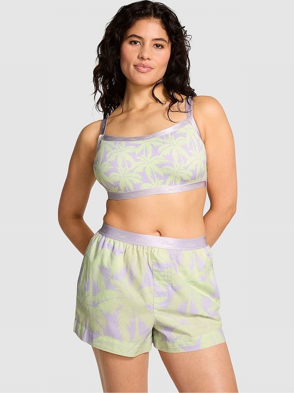 Purple Victoria Secret Palms Cotton Nightwear | QLZMY5942