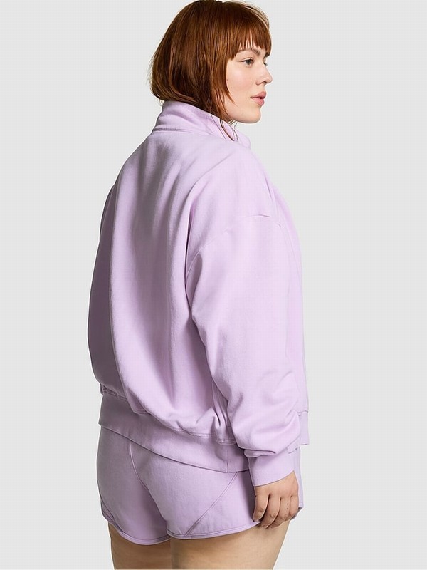 Purple Victoria Secret Pastel Lilac Fleece Jackets | RJWZI4783