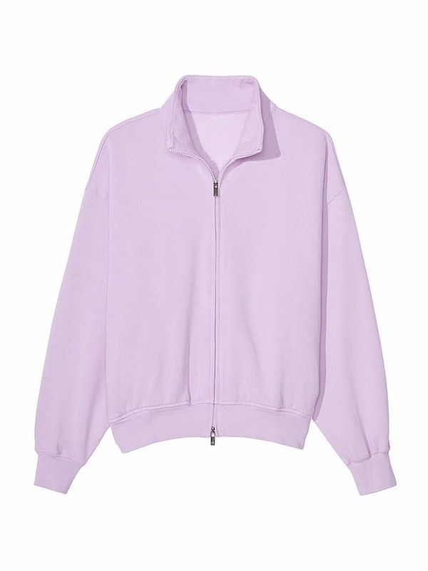 Purple Victoria Secret Pastel Lilac Fleece Jackets | RJWZI4783