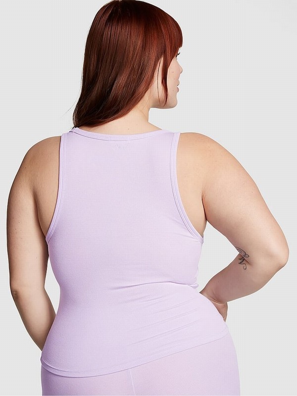 Purple Victoria Secret Pastel Lilac Modal Rib Top Nightwear | HLMYV4937