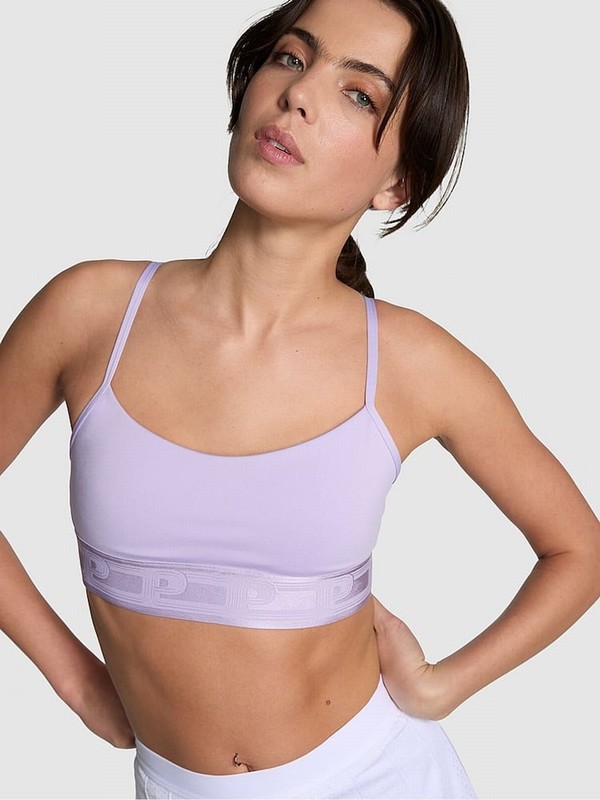 Purple Victoria Secret Pastel Lilac Non WiLightly Lined Low Impact Sports Bra | XNKPJ0784