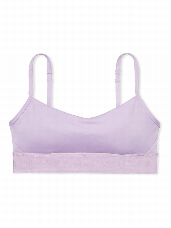 Purple Victoria Secret Pastel Lilac Non WiLightly Lined Low Impact Sports Bra | XNKPJ0784