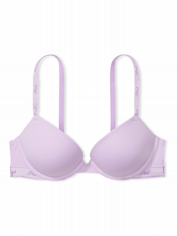 Purple Victoria Secret Pastel Lilac Super Push Up Bras | SZAPG1976
