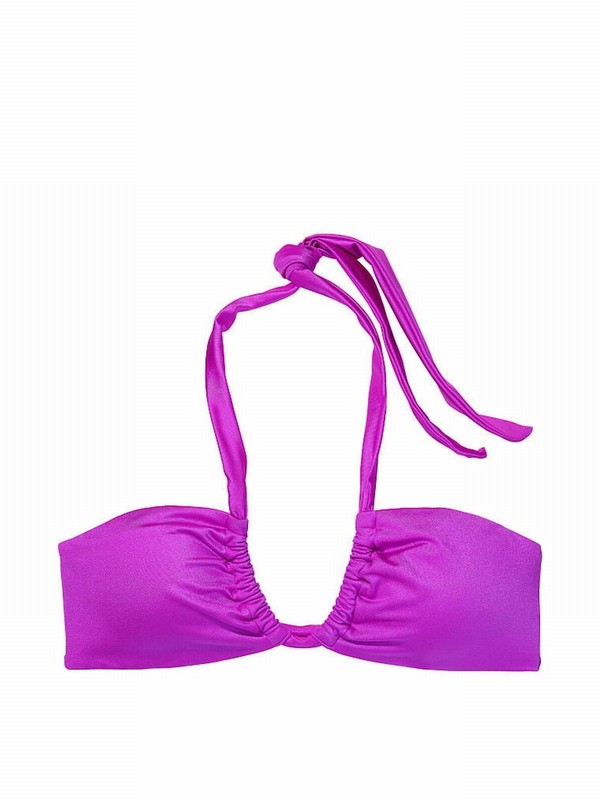 Purple Victoria Secret Punch Halter Bikini Top | UFVSQ1743