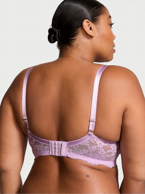 Purple Victoria Secret Silky Lilac Lace Full Cup Bras | QEIUR6841