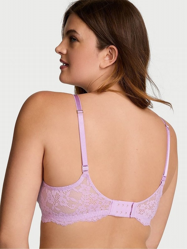 Purple Victoria Secret Silky Lilac Lightly Lined Demi Bras | ZUGMF0182