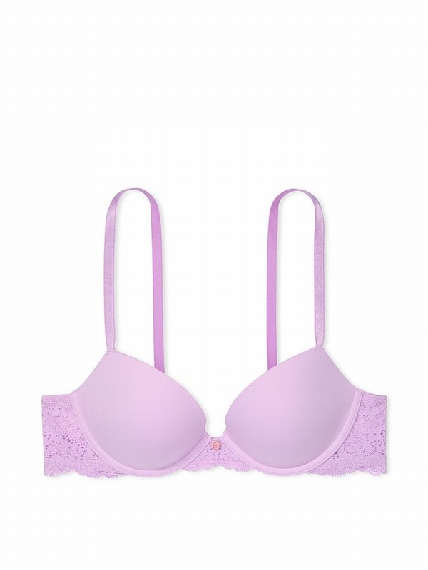 Purple Victoria Secret Silky Lilac Push Up Bras | SQJRG0935