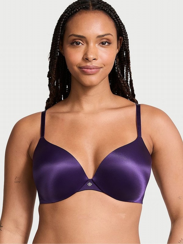 Purple Victoria Secret Stained Glass Obsessed Push Up Bras | VXHRA8514