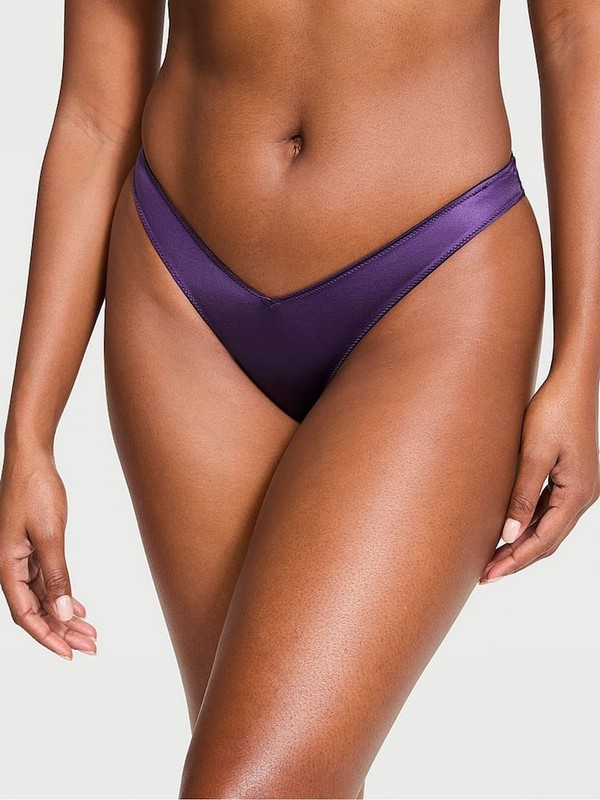 Purple Victoria Secret Stained Glass Thong Underwear | CYIVK6713