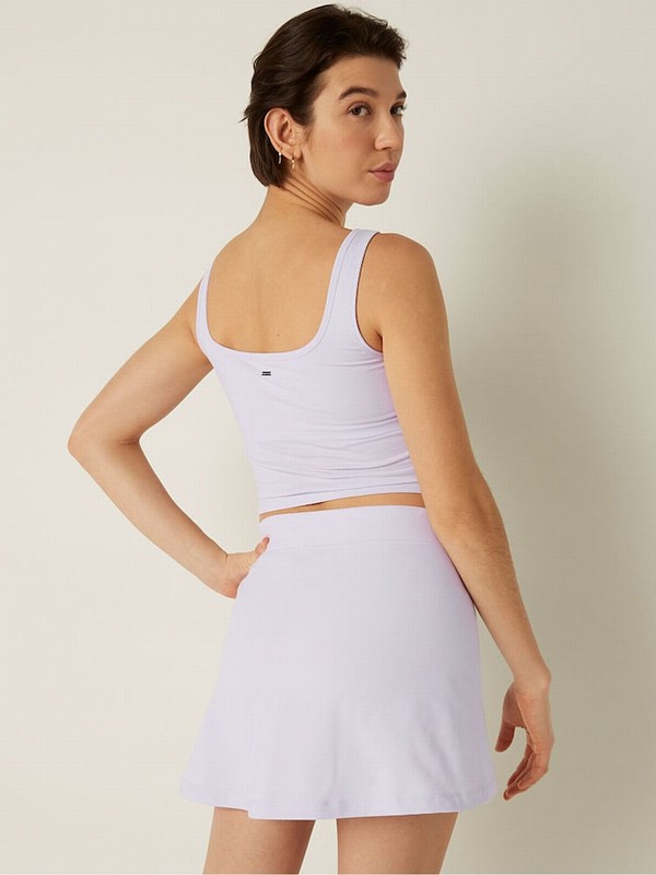 Purple Victoria Secret Whisper Cotton Contour Crop Top Tops | ANLMU3497