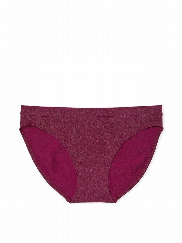 Purple / Dark Red Victoria Secret Plum Rouge Bikini Underwear | UMDEX1562