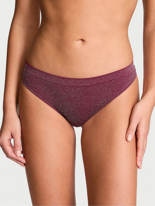 Purple / Dark Red Victoria Secret Plum Rouge Thong Underwear | AJOYQ6420