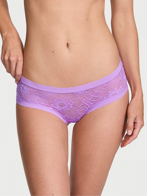 Purple / Flower Victoria Secret Paradise Flower Power Cheeky Underwear | RTGXW0837