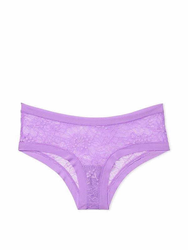 Purple / Flower Victoria Secret Paradise Flower Power Cheeky Underwear | RTGXW0837