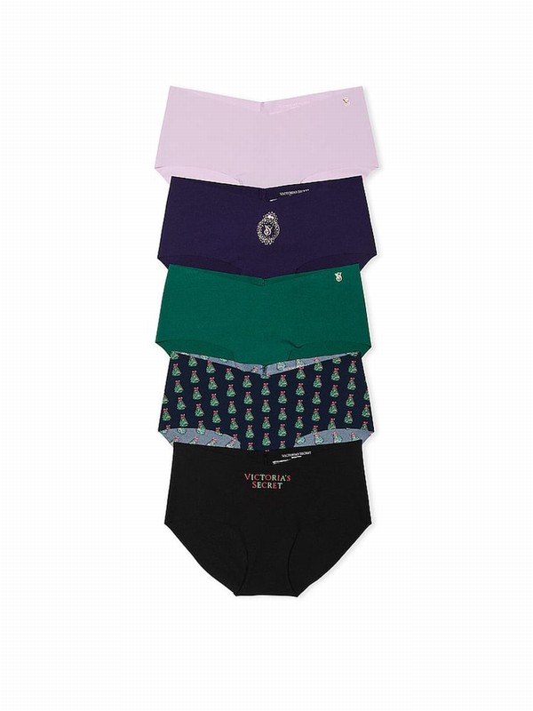 Purple / Green / Navy / Blue / Black Victoria Secret Purple/Green/Blue/Multipack Underwear | MRSTX4358