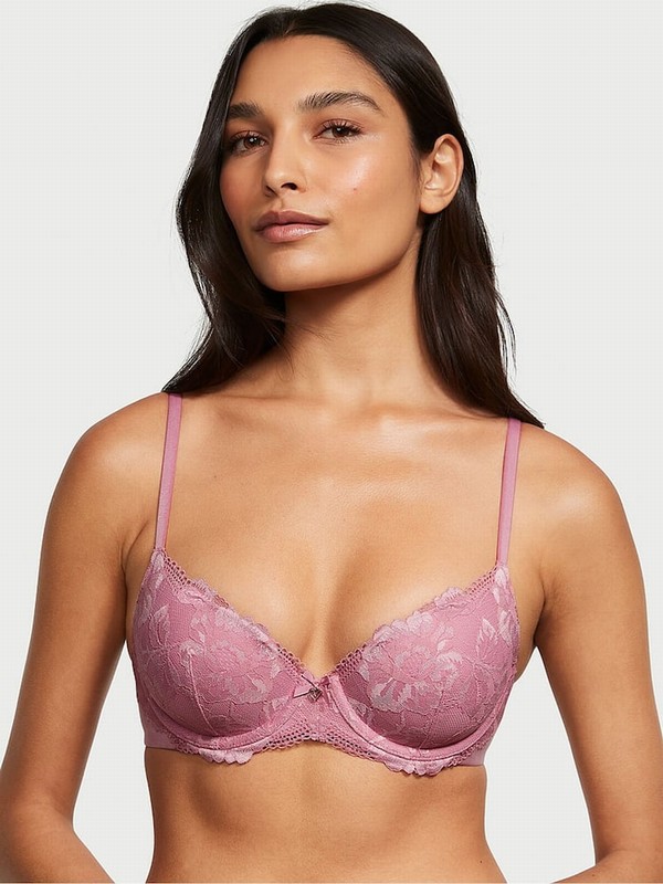 Purple / Pink Victoria Secret Dusk Mauve Demi Bras | LXVQA4983