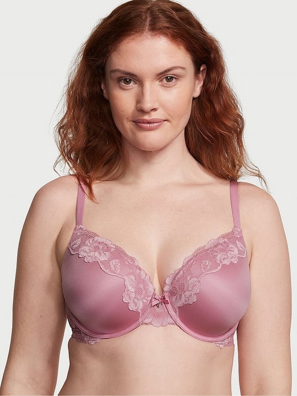 Purple / Pink Victoria Secret Dusk Mauve Full Cup Push Up Bras | EMVLA2593