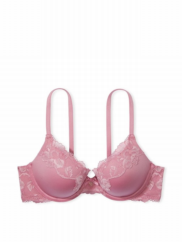 Purple / Pink Victoria Secret Dusk Mauve Full Cup Push Up Bras | EMVLA2593