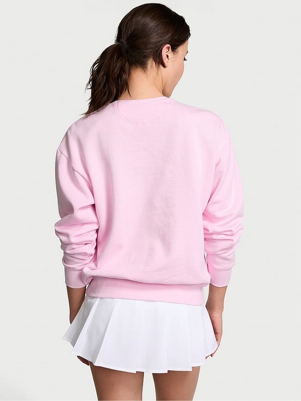 Purple / Pink Victoria Secret Spring Orchid Beverly Hills Fleece Sweatshirts | HUVWS4576