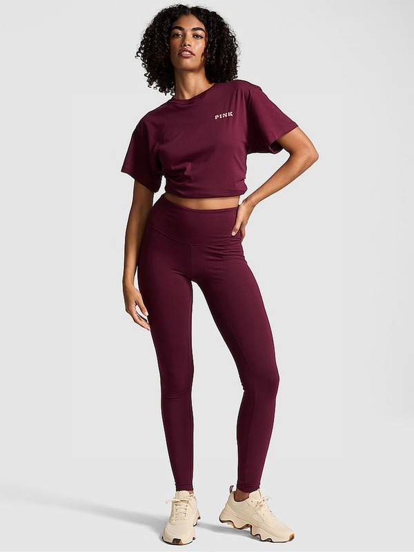 Purple / Rose Victoria Secret Cotton Leggings | LXWZP6152