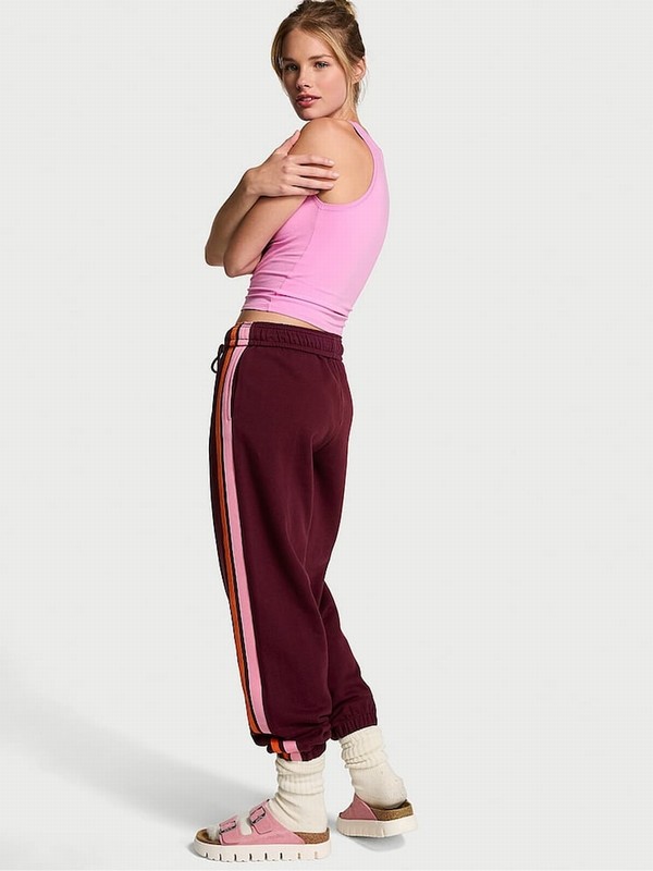 Purple / Rose Victoria Secret Cuffed Fleece Joggers | NLHCT9187