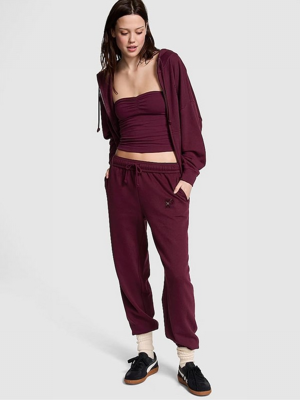 Purple / Rose Victoria Secret Cuffed Fleece Joggers | JKLYM9072