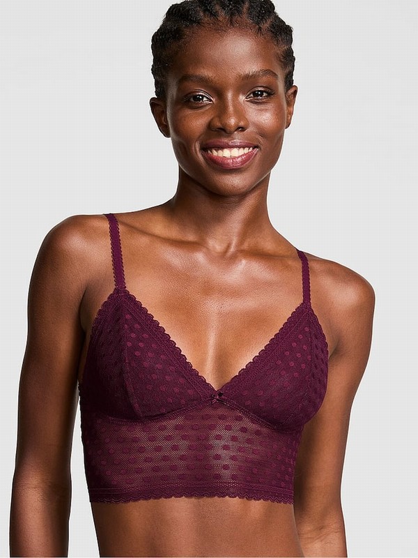 Purple / Rose Victoria Secret Dainty Dot Lacelette Bras | MJKAP0258