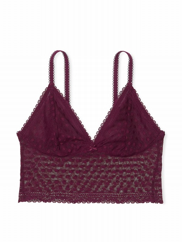 Purple / Rose Victoria Secret Dainty Dot Lacelette Bras | MJKAP0258