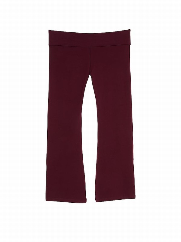 Purple / Rose Victoria Secret Diamante Cotton Foldover Flare Leggings | JIWBE6732