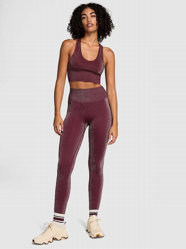 Purple / Rose Victoria Secret Shine Leggings | GMIJA2504