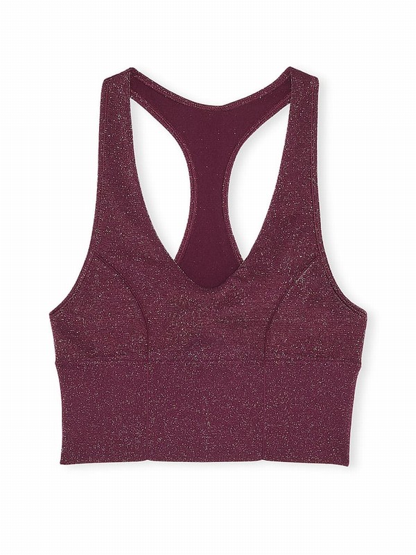 Purple / Rose Victoria Secret Shine Sports Bra | YRTUL7083