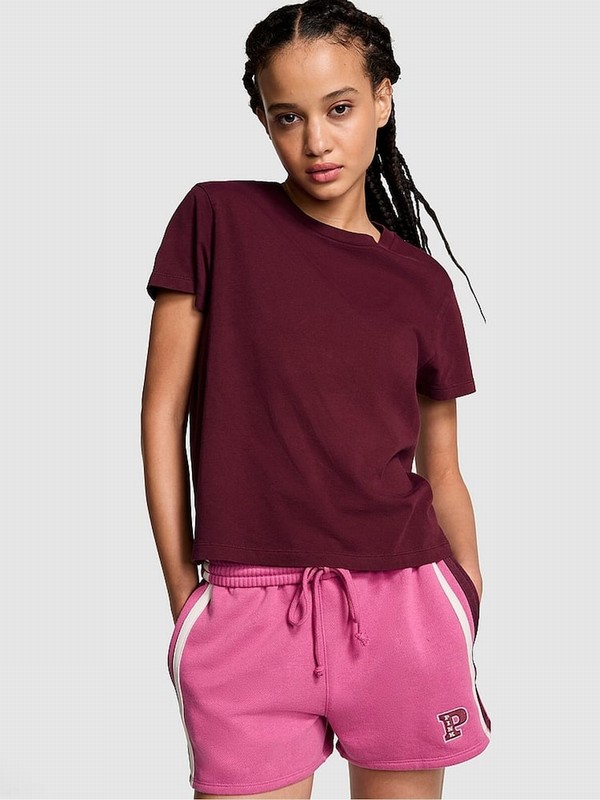 Purple / Rose Victoria Secret Short Sleeve Dreamer T Shirts | AUJPD7149