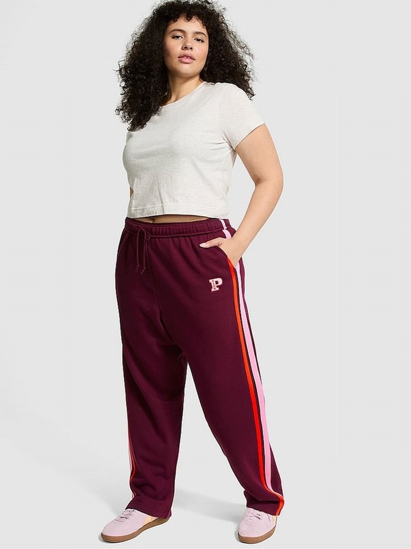 Purple / Rose Victoria Secret Wide Leg Fleece Joggers | ZJPED5409