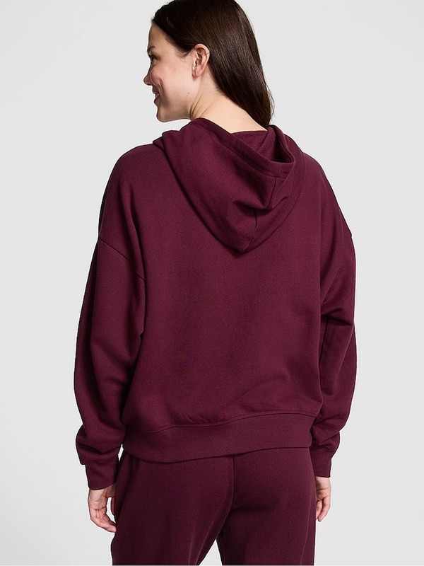 Purple / Rose Victoria Secret Zip Up Fleece Hoodie | JRXPA1378