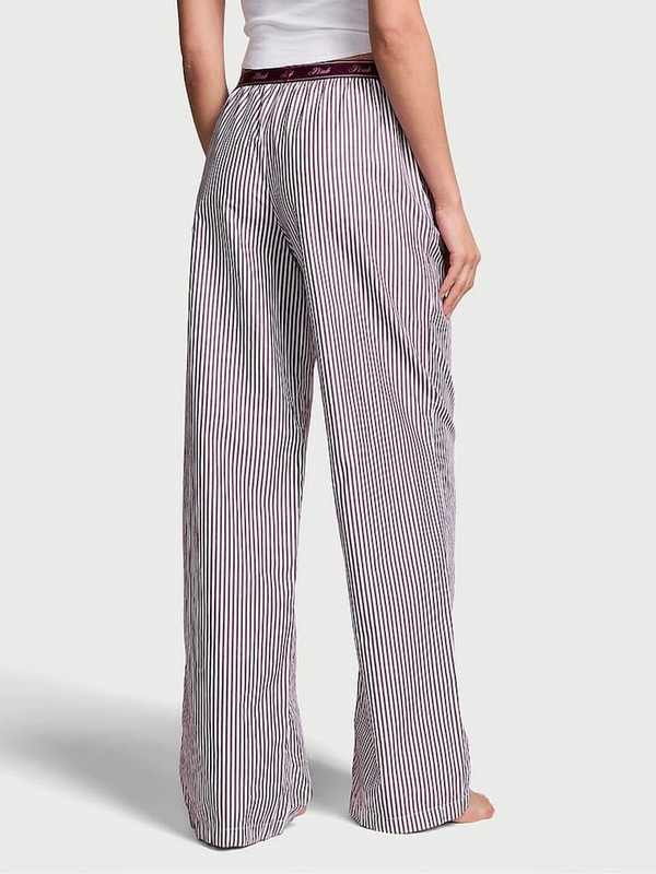 Purple / Rose / Stripes Victoria Secret Cotton Logo Bottom Nightwear | RSUXQ2358