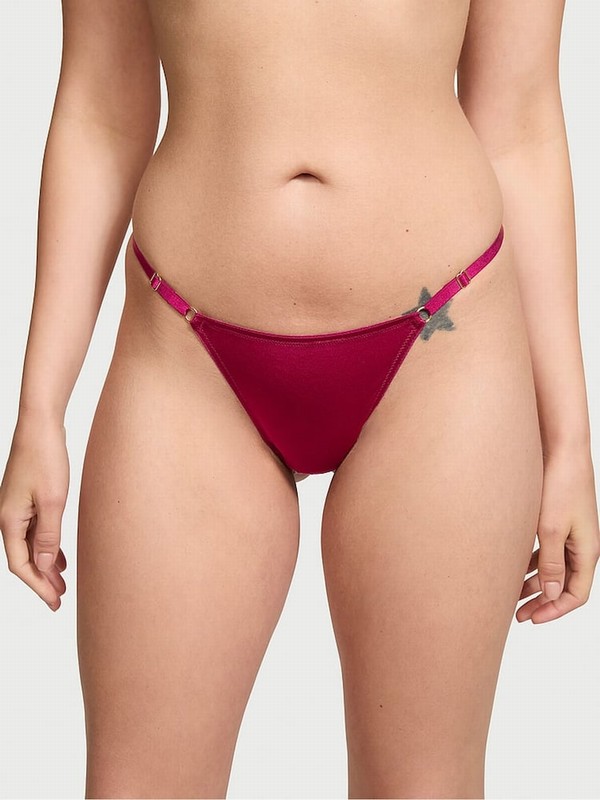 Red Victoria Secret Campari Adjustable G-String Underwear | QREAZ2310