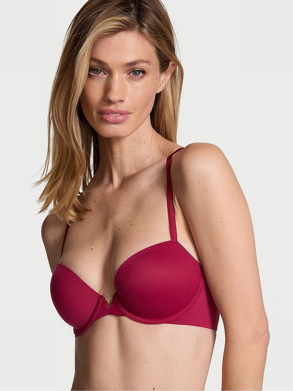 Red Victoria Secret Campari Lightly Lined Demi Smooth Bras | TGOWA6371