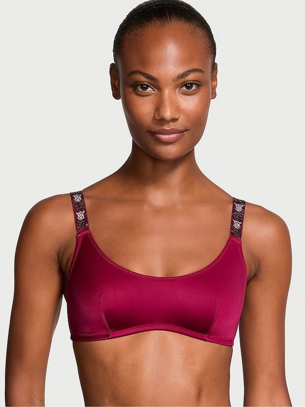 Red Victoria Secret Campari Smooth Shine Straplette Bras | RWOND1534