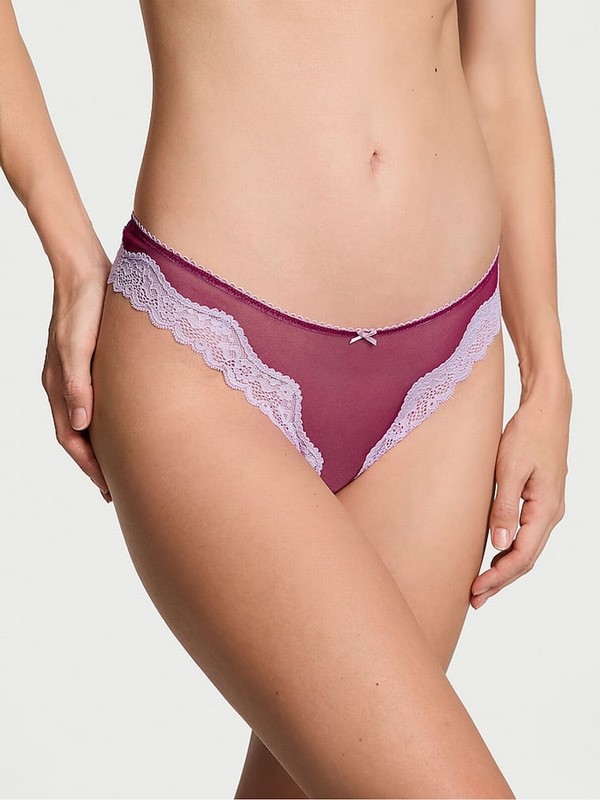 Red Victoria Secret Campari Thong Underwear | XOQVY6413