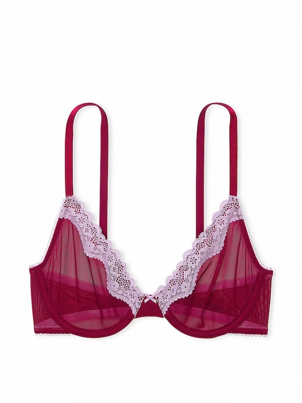 Red Victoria Secret Campari Unlined Demi Bras | BYAGP6759