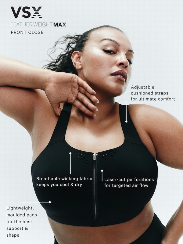 Red Victoria Secret Etruscan Strappy Back Front Close VSX Featherweight™ Max High Support Bras | TLXSU4810