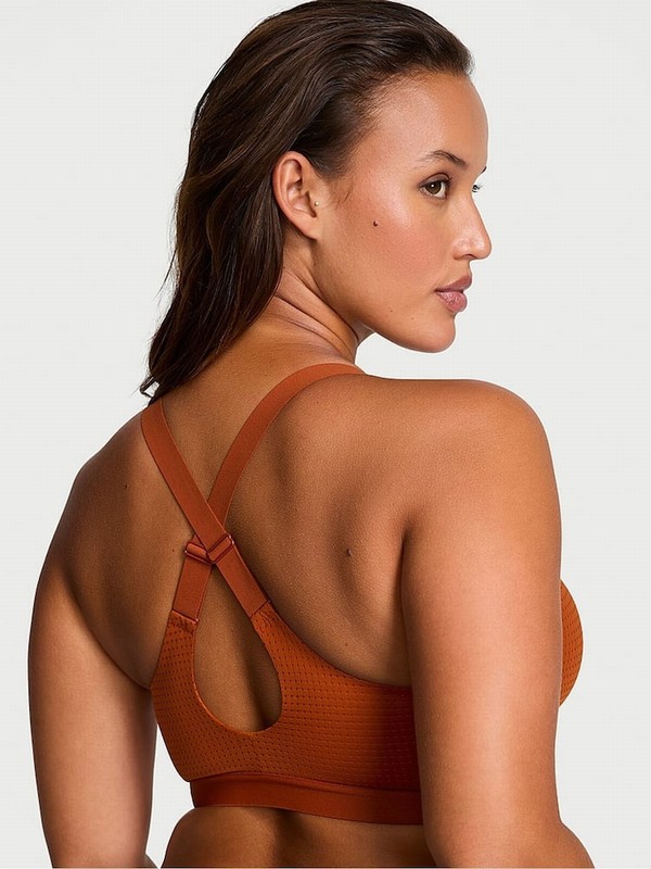 Red Victoria Secret Etruscan VSX Lightweight Mesh Medium Impact Bras | CKATD1054