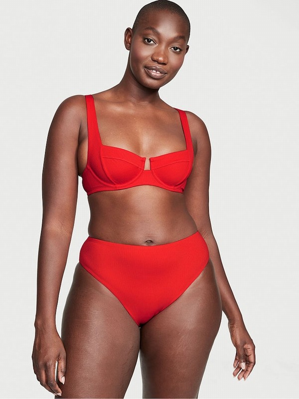 Red Victoria Secret Flame Bikini Bottom | OUKHM0349
