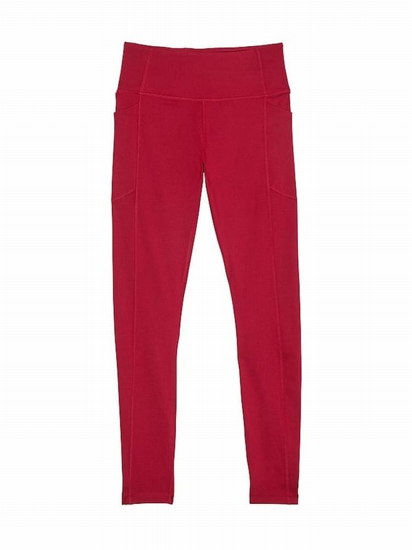 Red Victoria Secret Lacquer 7/8 Length VS Essential Pocket Leggings | KNOFD6835