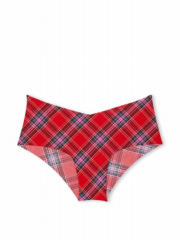 Red Victoria Secret Lipstick Beautiful Tartan Smooth Cheeky Underwear | REJKH1075