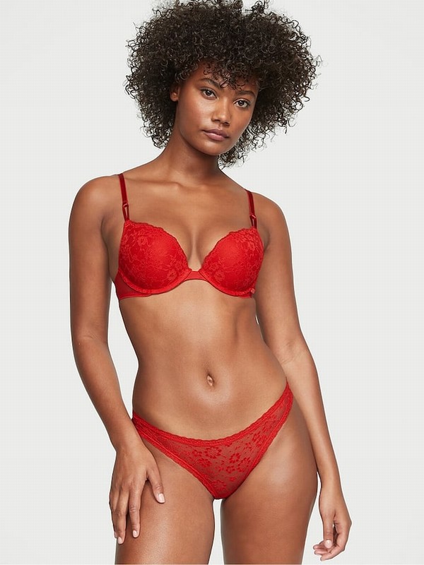 Red Victoria Secret Lipstick Bikini Underwear | ISTYJ6587