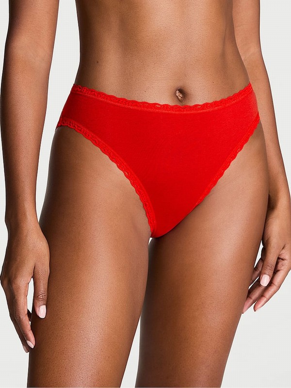 Red Victoria Secret Lipstick Brief Underwear | KLSHQ2451