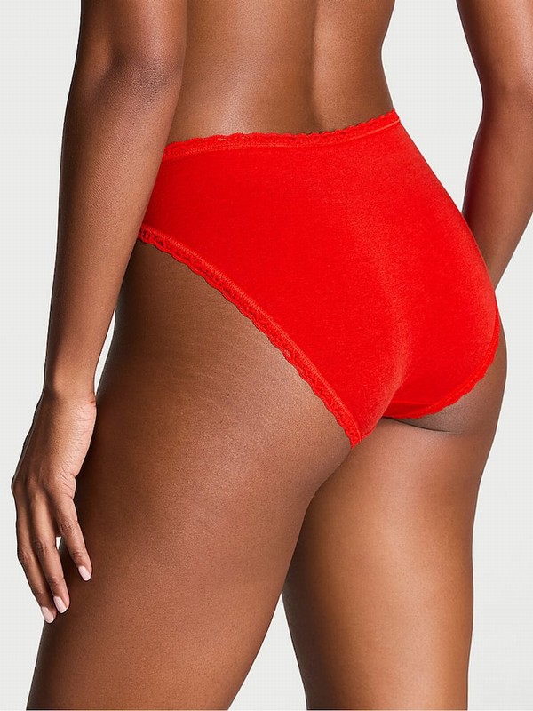 Red Victoria Secret Lipstick Brief Underwear | KLSHQ2451