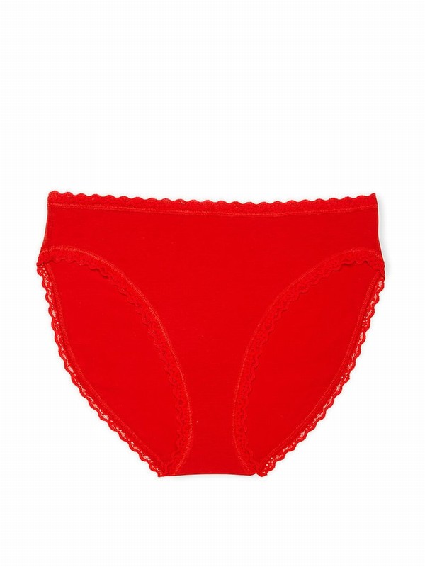 Red Victoria Secret Lipstick Brief Underwear | KLSHQ2451